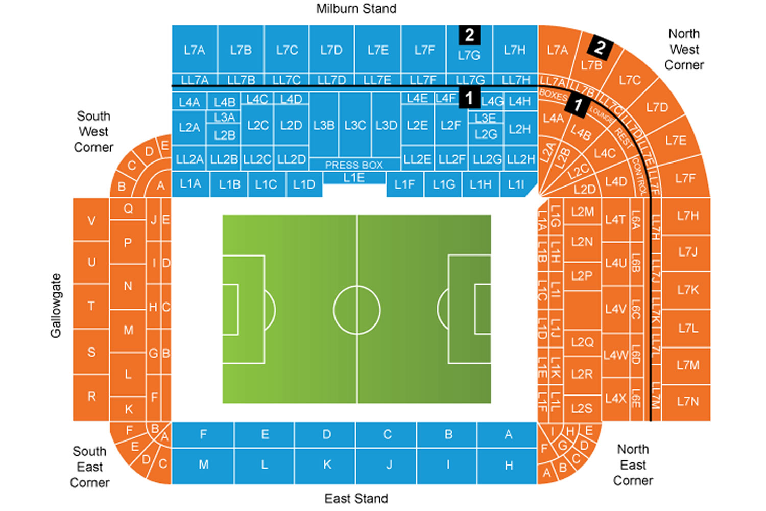 St James Park Seating Plan